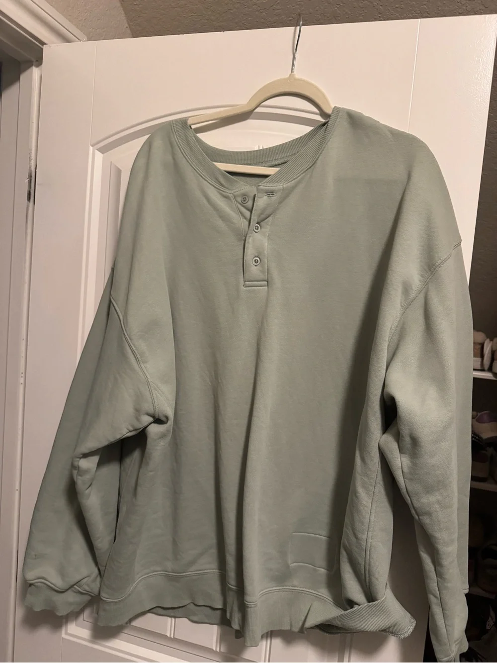SET Daily Drills Sage Green Henley Oversized Sweatshirt and matching joggers SET